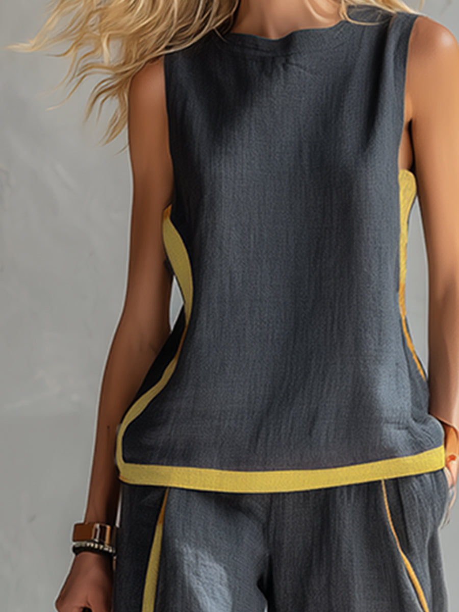 Leila | Elegant Cotton-Linen Two-Piece Set