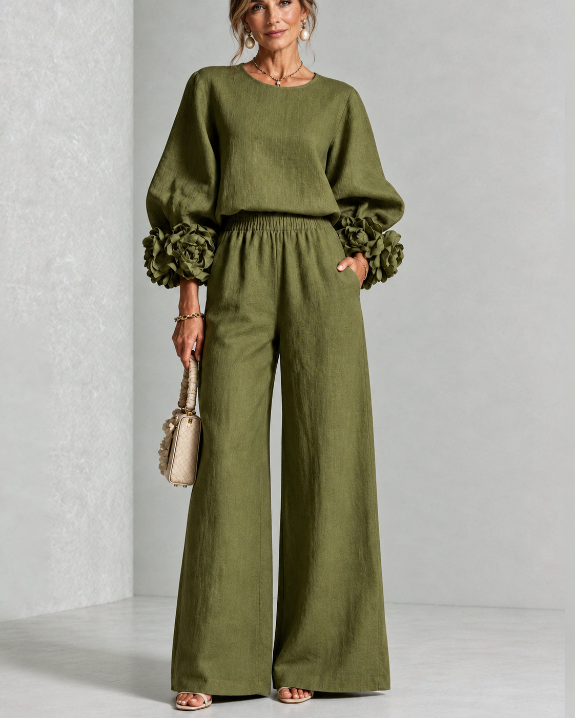 ROSALIE | FLORAL CUFF TWO-PIECE SET