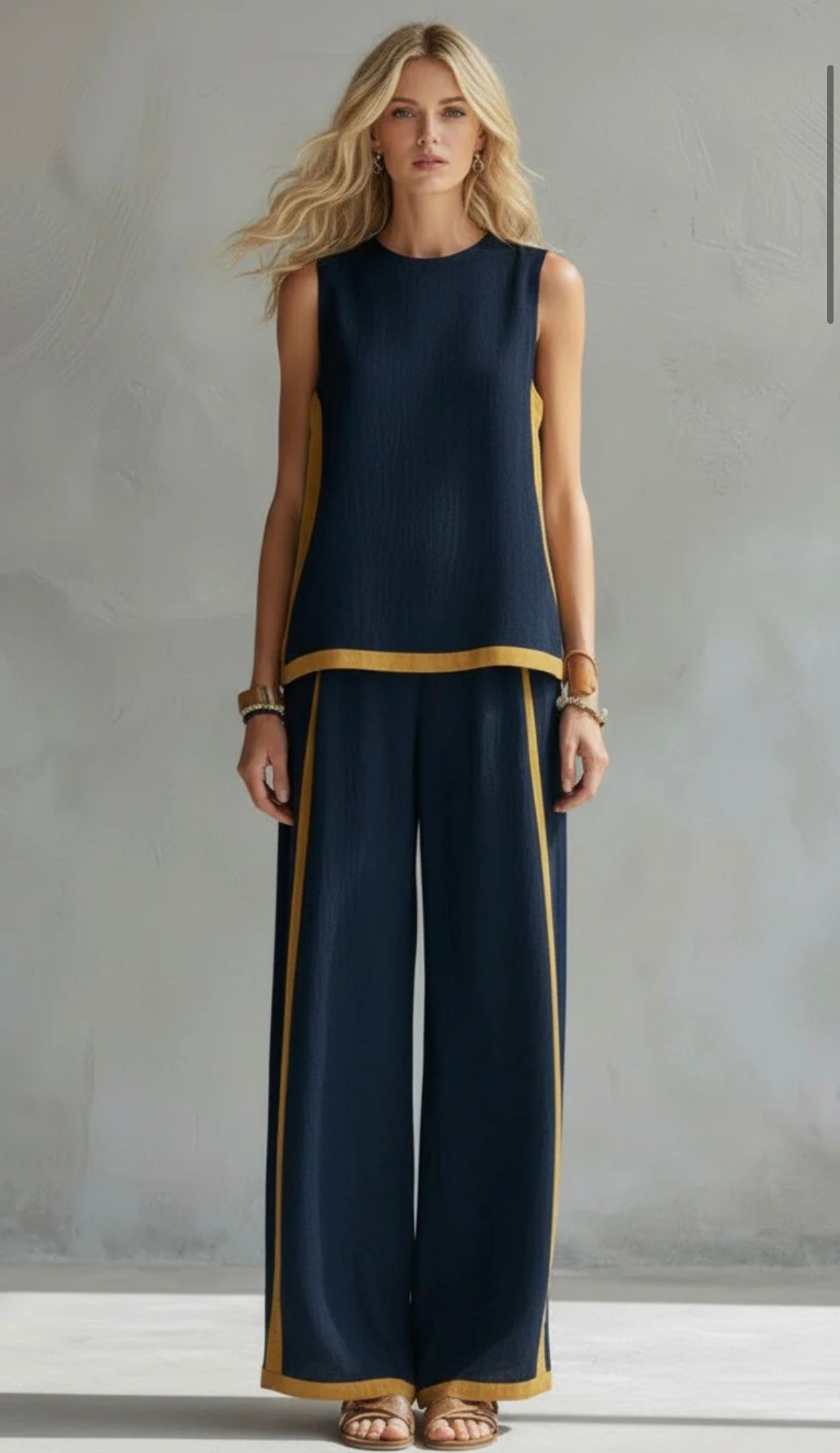 Leila | Elegant Cotton-Linen Two-Piece Set